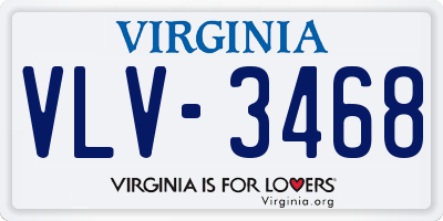 VA license plate VLV3468