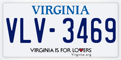 VA license plate VLV3469