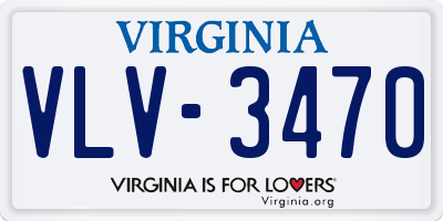 VA license plate VLV3470