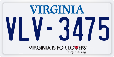 VA license plate VLV3475