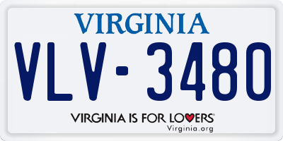 VA license plate VLV3480
