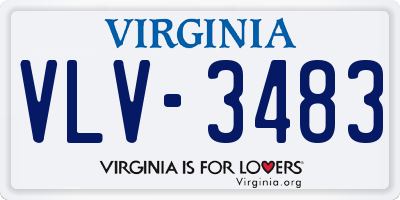 VA license plate VLV3483