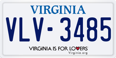 VA license plate VLV3485