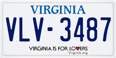 VA license plate VLV3487