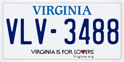 VA license plate VLV3488