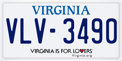 VA license plate VLV3490