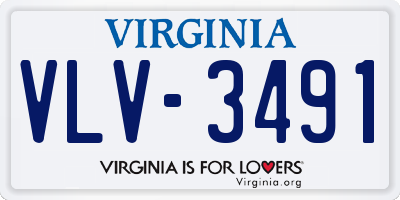 VA license plate VLV3491
