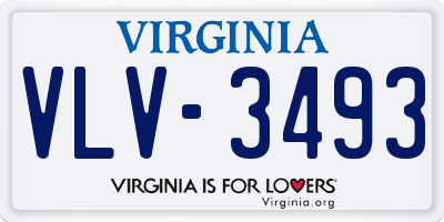 VA license plate VLV3493