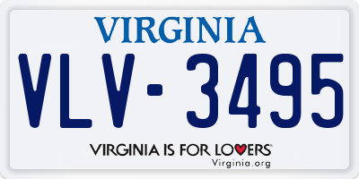 VA license plate VLV3495