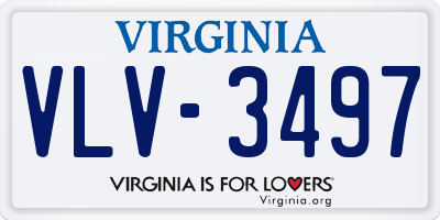 VA license plate VLV3497