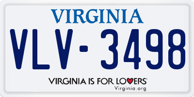 VA license plate VLV3498
