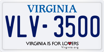 VA license plate VLV3500