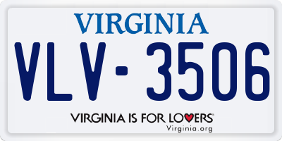 VA license plate VLV3506