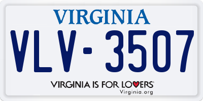 VA license plate VLV3507