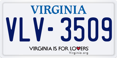 VA license plate VLV3509