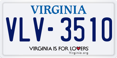 VA license plate VLV3510