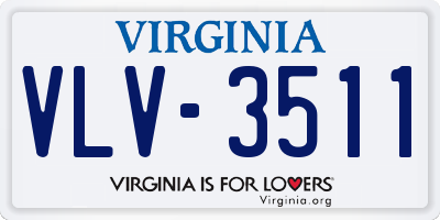 VA license plate VLV3511