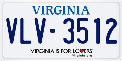 VA license plate VLV3512