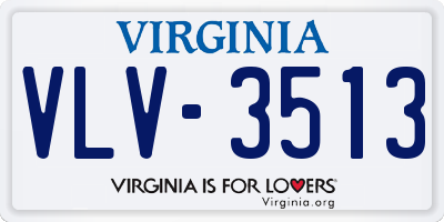 VA license plate VLV3513