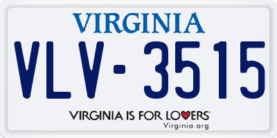 VA license plate VLV3515