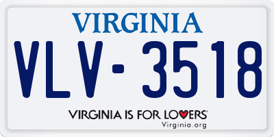 VA license plate VLV3518