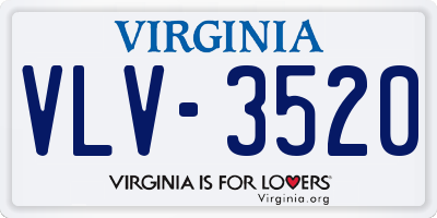 VA license plate VLV3520