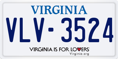 VA license plate VLV3524