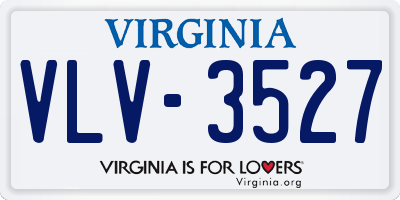 VA license plate VLV3527