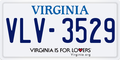 VA license plate VLV3529