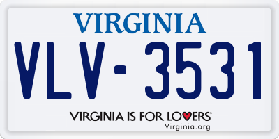 VA license plate VLV3531