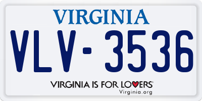 VA license plate VLV3536