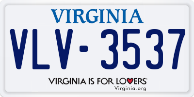 VA license plate VLV3537