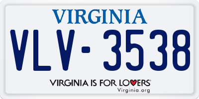 VA license plate VLV3538