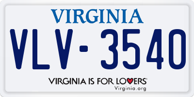 VA license plate VLV3540