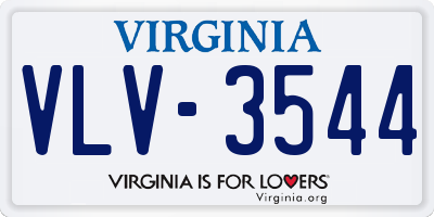 VA license plate VLV3544