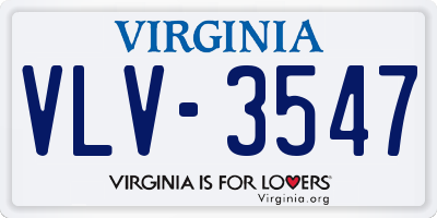 VA license plate VLV3547