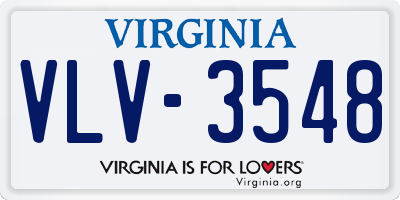 VA license plate VLV3548