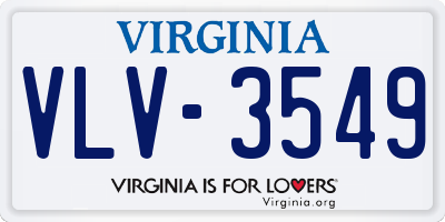 VA license plate VLV3549