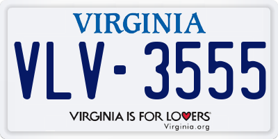 VA license plate VLV3555