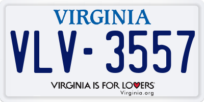 VA license plate VLV3557