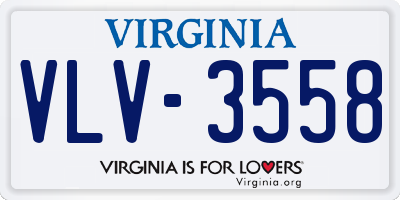 VA license plate VLV3558