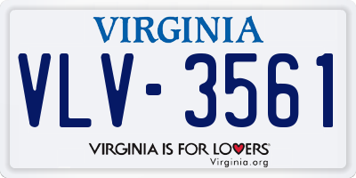 VA license plate VLV3561