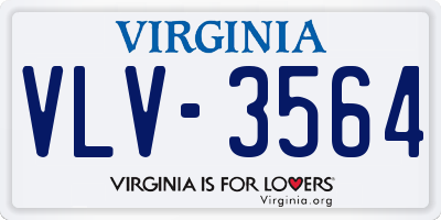 VA license plate VLV3564