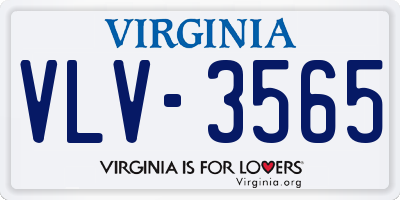 VA license plate VLV3565