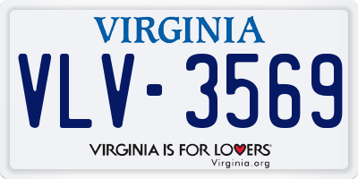 VA license plate VLV3569