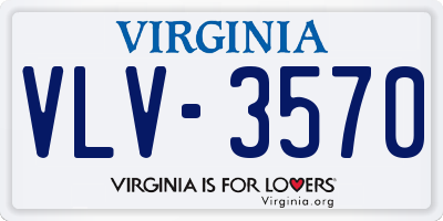 VA license plate VLV3570