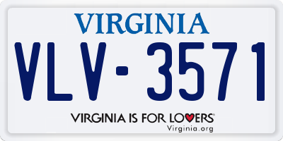 VA license plate VLV3571