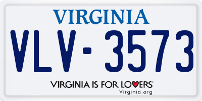 VA license plate VLV3573