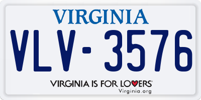 VA license plate VLV3576