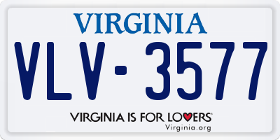 VA license plate VLV3577